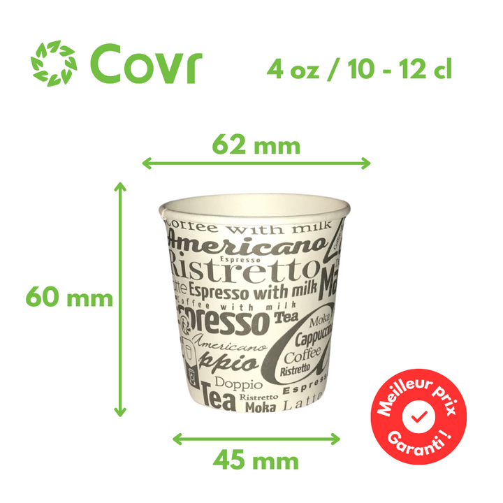 Cardboard cup 10-12cl / 4oz - Coffee decor