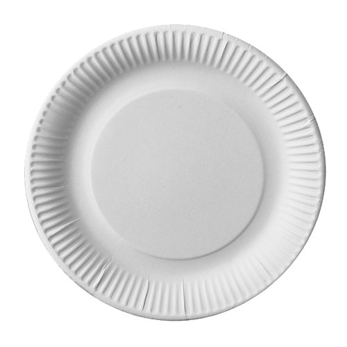 Round cardboard plates Ø 23 cm white (500 units)