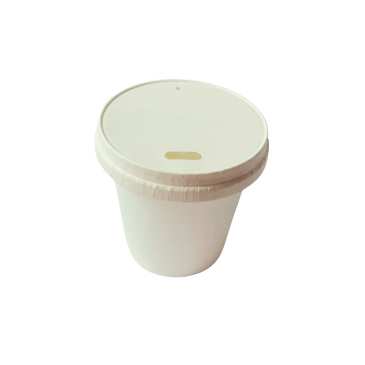 Lids for white organic paper cups Ø 63 mm (1000 units)