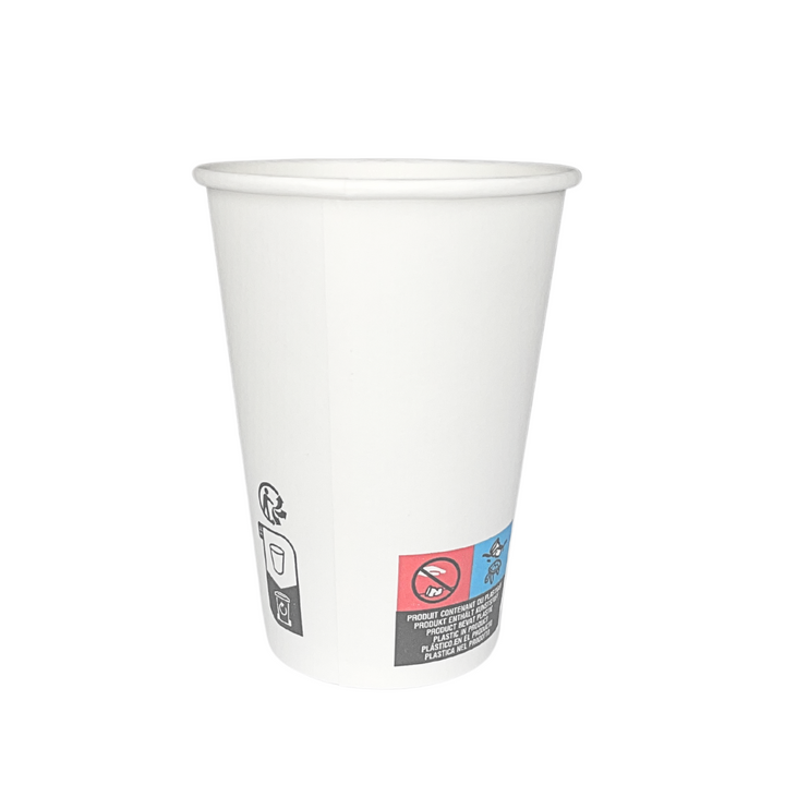 White paper cups 20 cl - 7.5 oz (3000 units)