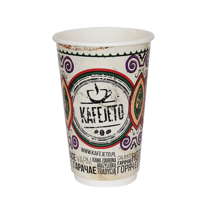 Customized 45 cl / 16 oz double-wall paper cups (1,000 units or more)