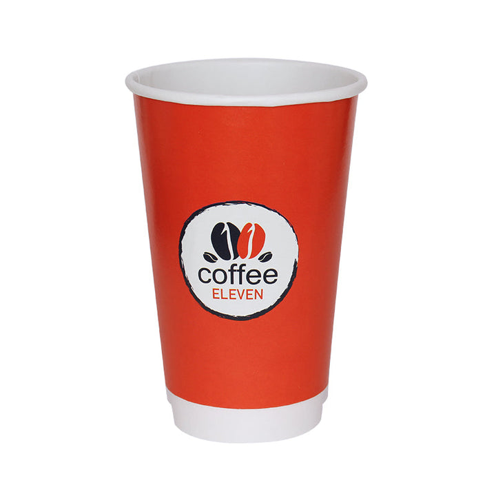 Customized double-wall plastic-free paper cups 45 cl / 16 oz (1000 units or more)