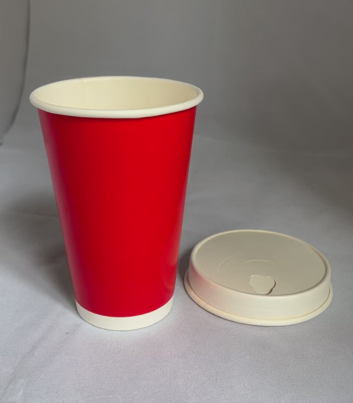 Red paper cups 33 cl / 12 oz cold drinks