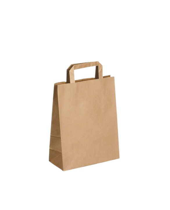 22+10x28 cm brown Kraft paper bags 80 gr (250 units)