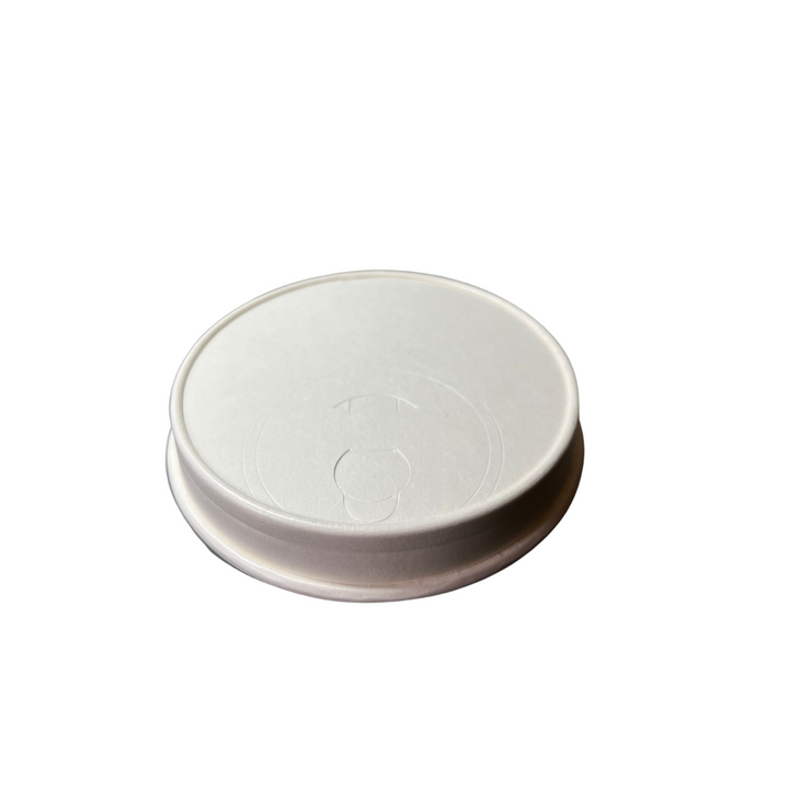 White cardboard dome lid 80 mm (1000 units)